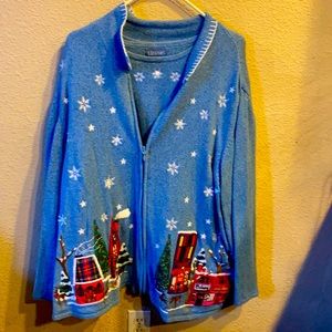 Holiday 2 piece set in woman’s 4X, beautiful bead/embroidered detail no flaws